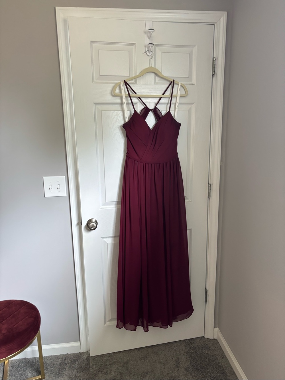 Azazie Cora Dress in Cabernet Red